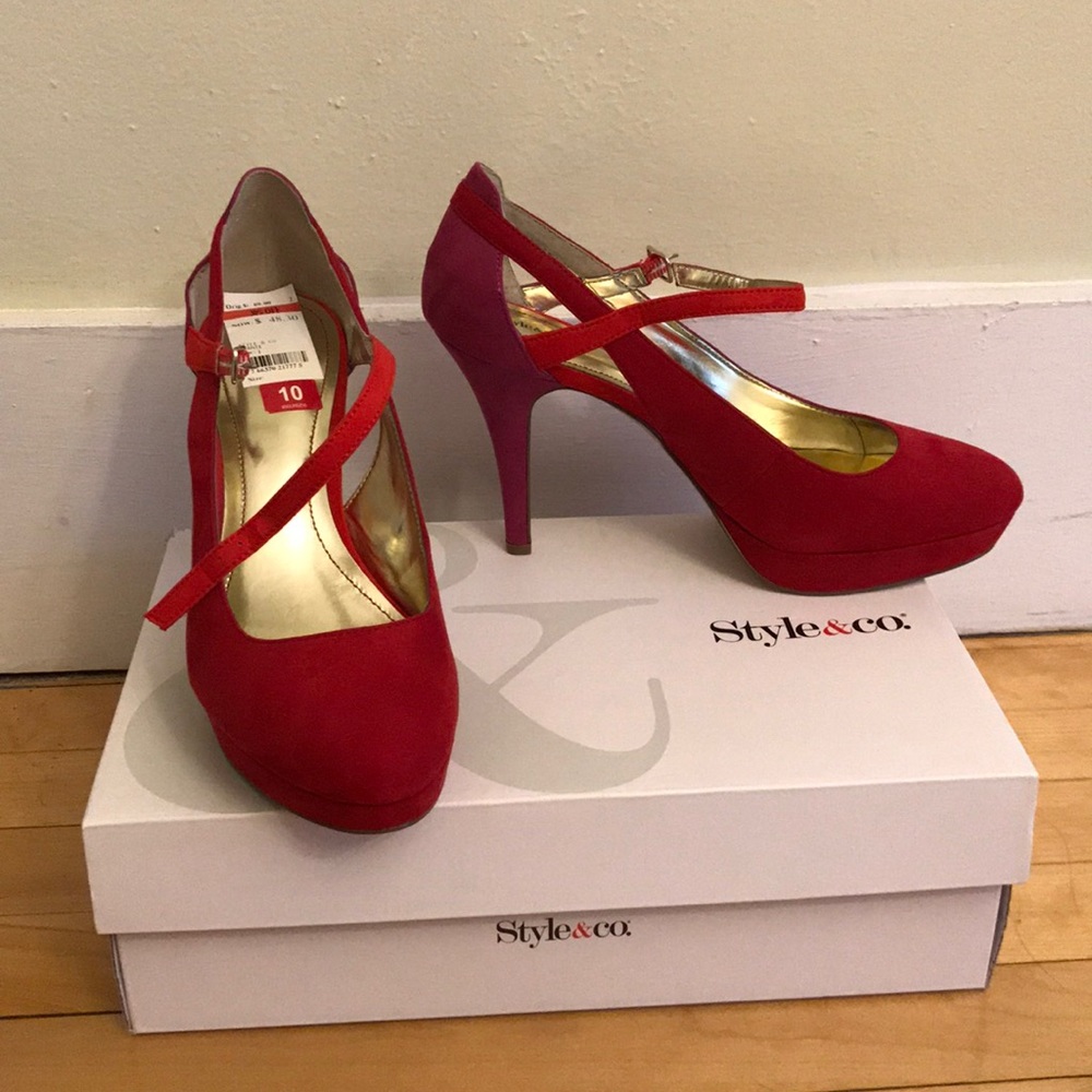 Style & Co. Red and Pink High Heels